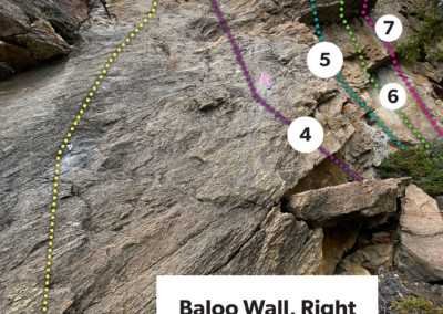 Topo Map of Baloo Wall at Whirlpool Ridge