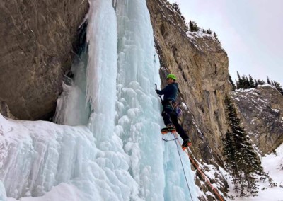 Ice climbing in the David Thompson Corridor, Alberta