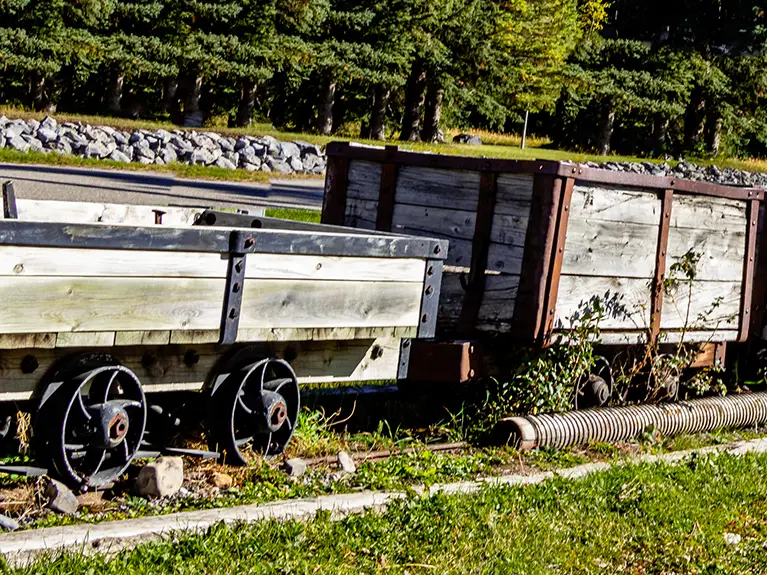 Brazeau Min, Nordegg - Old Mine Cars